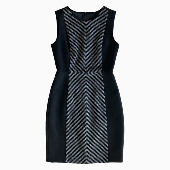 J.Crew Sleeveless Chevron Tweed Wool Pencil Sheath Dress, Size 00P (MSRP $168) - Picture 1 of 6